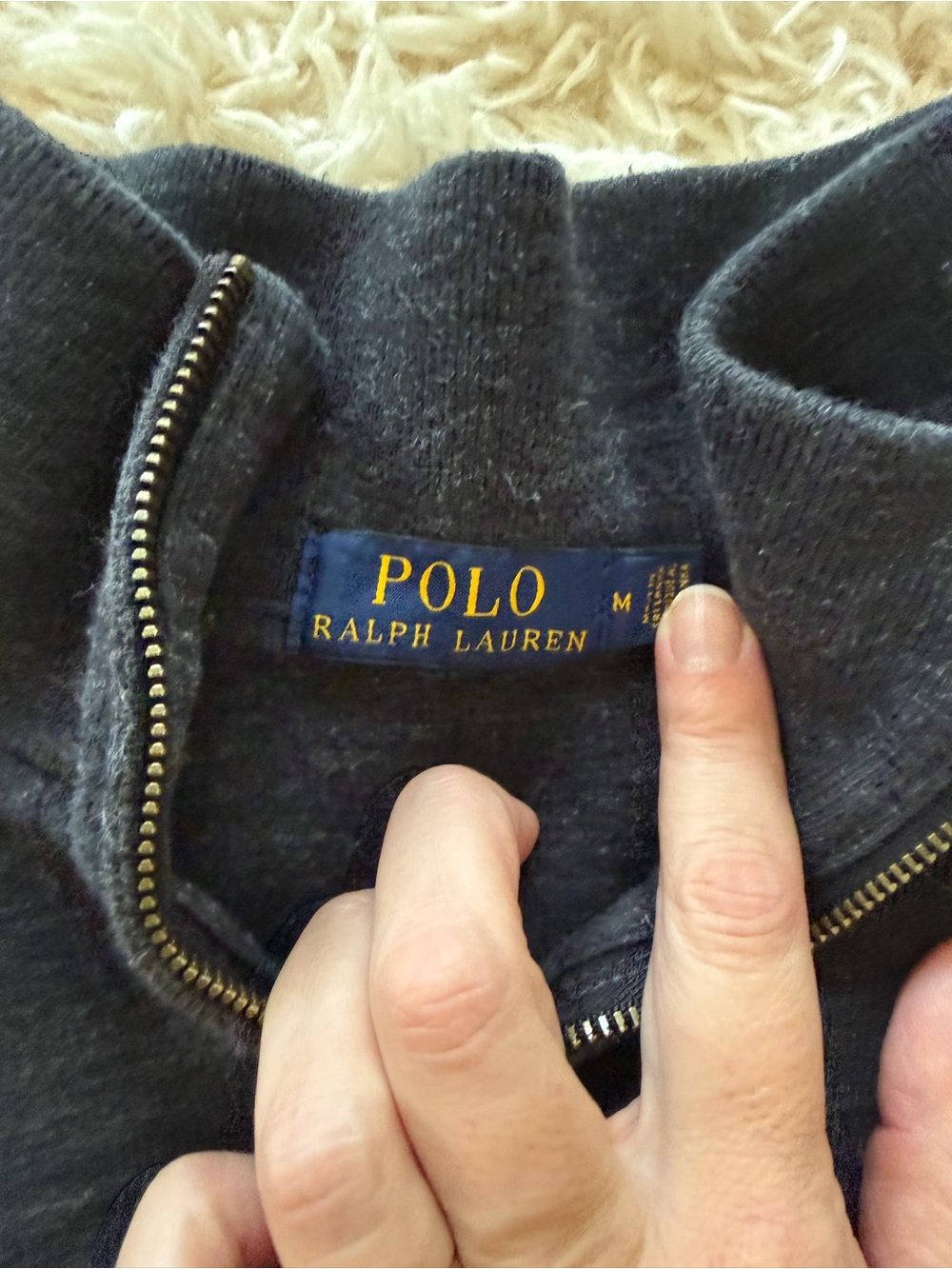 Polo Ralph Lauren grey pullover men’s size medium - Picture 4 of 4